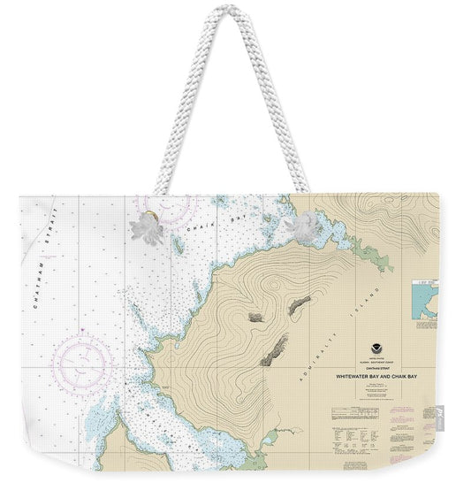 Nautical Chart-17341 Whitewater Bay-chaik Bay, Chatham Strait - Weekender Tote Bag