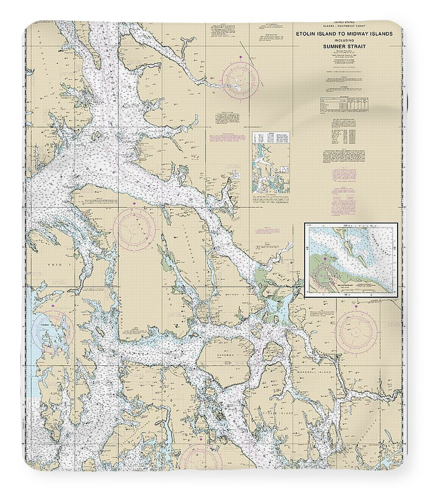 Nautical Chart-17360 Etolin Island-midway Islands, Including Sumner Strait, Holkham Bay, Big Castle Island - Blanket