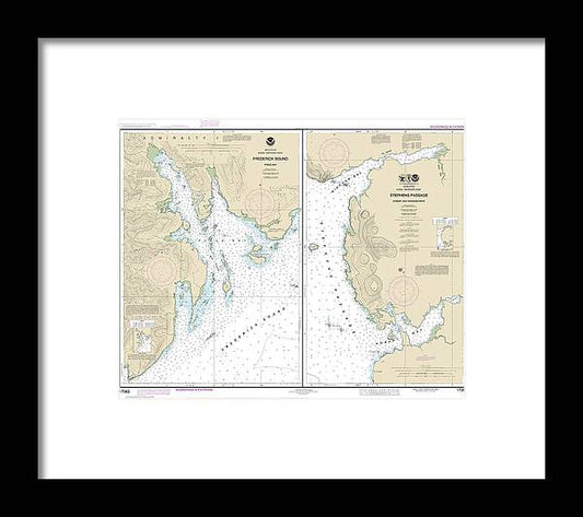 A beuatiful Framed Print of the Nautical Chart-17363 Pybus Bay, Frederick Sound, Hobart-Windham Bays, Stephens P by SeaKoast