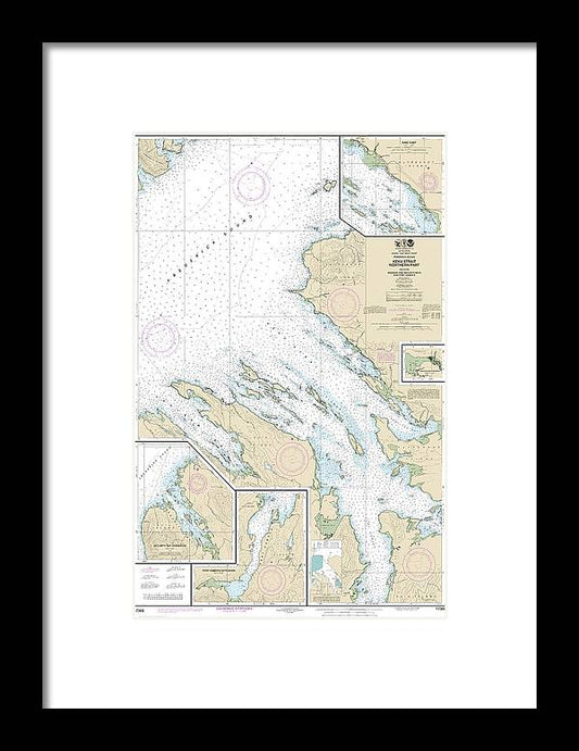 A beuatiful Framed Print of the Nautical Chart-17368 Keku Strait-Northern Part, Including Saginaw-Security Bays-Port Camden, Kake Inset by SeaKoast