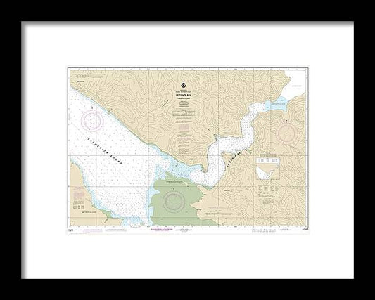 A beuatiful Framed Print of the Nautical Chart-17377 Le Conte Bay by SeaKoast