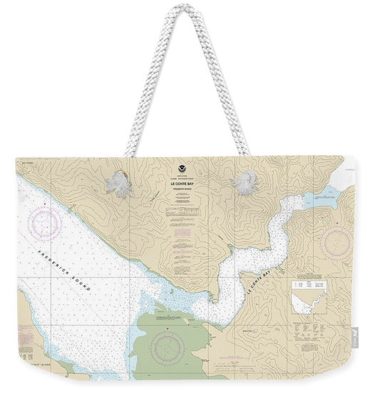 Nautical Chart-17377 Le Conte Bay - Weekender Tote Bag