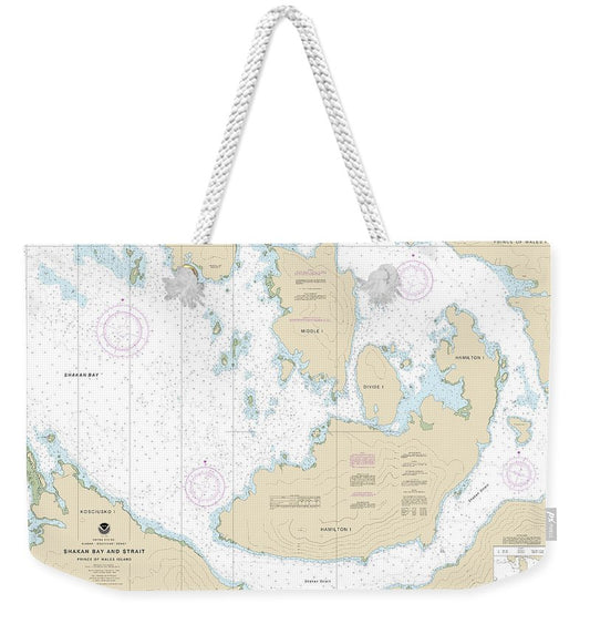 Nautical Chart-17379 Shakan Bay-strait, Alaska - Weekender Tote Bag