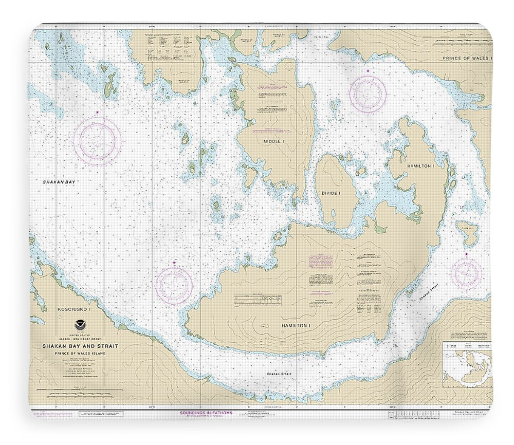 Nautical Chart-17379 Shakan Bay-strait, Alaska - Blanket