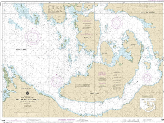 Nautical Chart 17379 Shakan Bay Strait, Alaska Puzzle