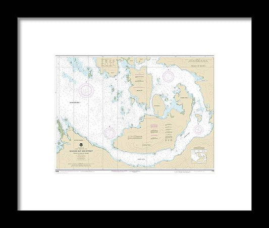 A beuatiful Framed Print of the Nautical Chart-17379 Shakan Bay-Strait, Alaska by SeaKoast