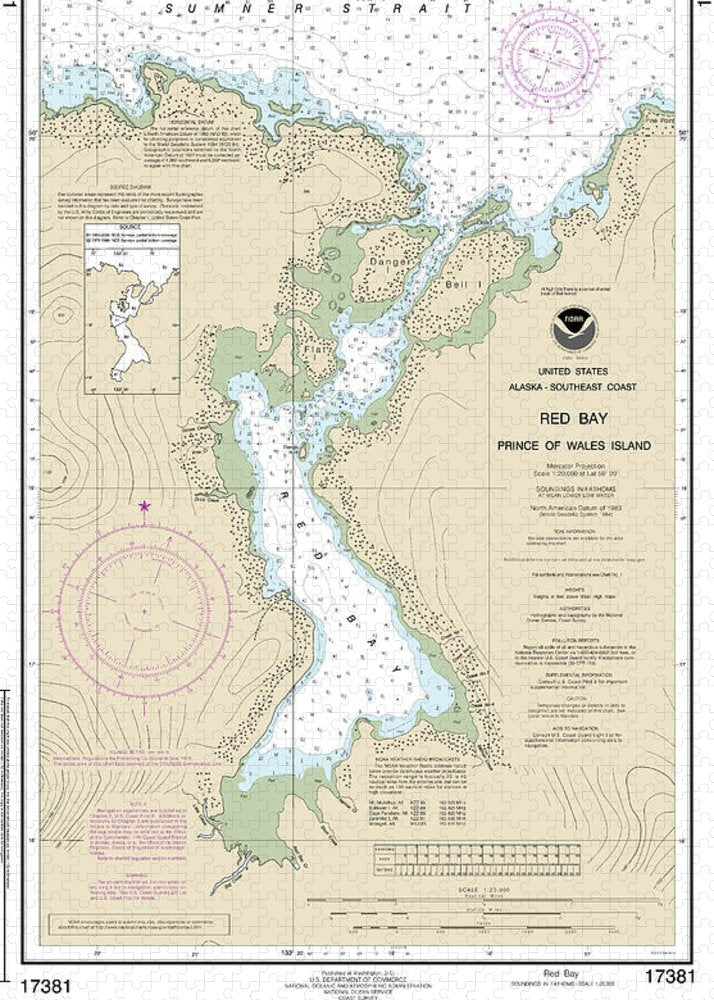 Nautical Chart-17381 Red Bay, Prince-wales Island - Puzzle