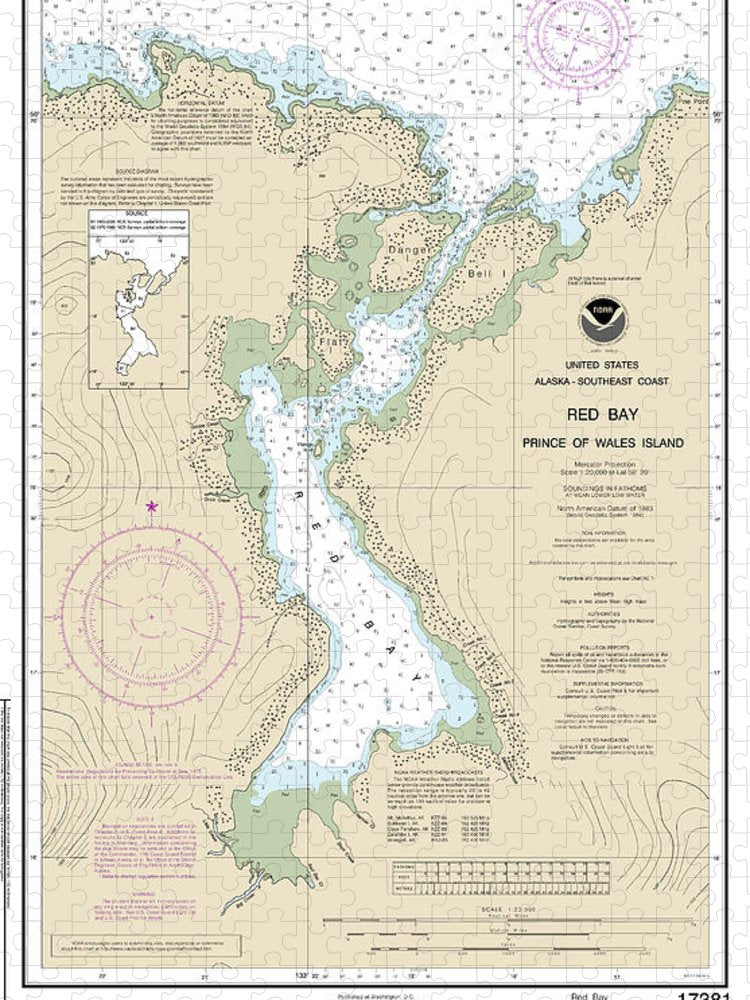Nautical Chart 17381 Red Bay, Prince Wales Island Puzzle