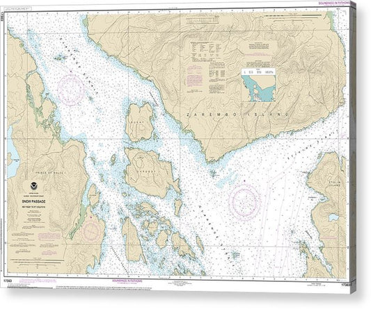 Nautical Chart-17383 Snow Passage, Alaska  Acrylic Print