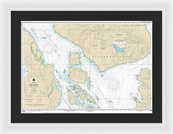 Nautical Chart-17383 Snow Passage, Alaska - Framed Print