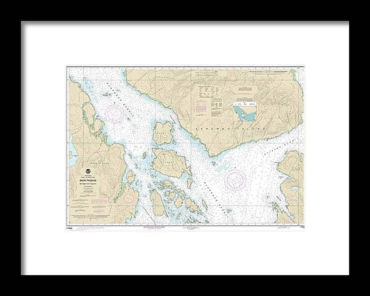 A beuatiful Framed Print of the Nautical Chart-17383 Snow Passage, Alaska by SeaKoast