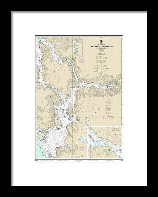A beuatiful Framed Print of the Nautical Chart-17385 Ernest Sound-Eastern Passage-Zimovia Strait, Zimovia Strait by SeaKoast