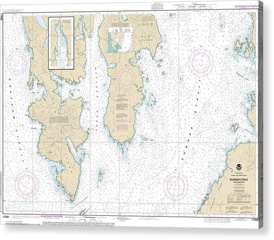Nautical Chart-17386 Sumner Strait-Southern Part  Acrylic Print