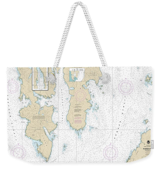 Nautical Chart-17386 Sumner Strait-southern Part - Weekender Tote Bag