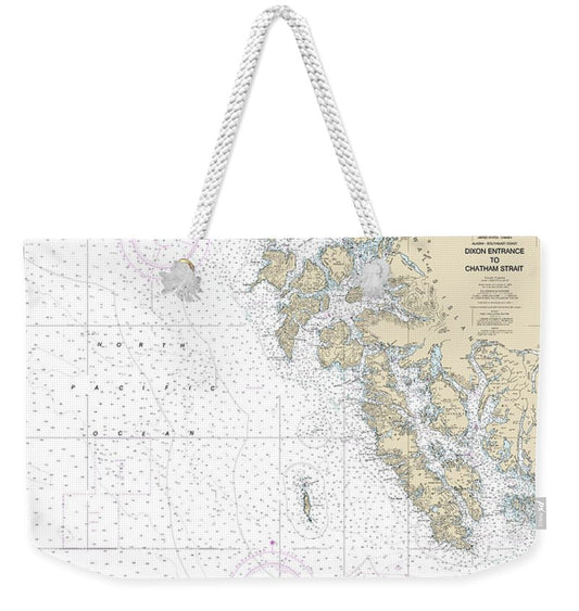 Nautical Chart-17400 Dixon Entrance-chatham Strait - Weekender Tote Bag