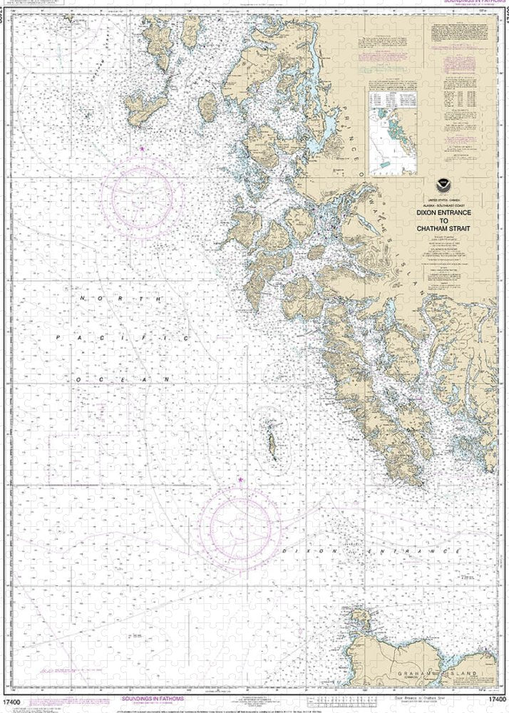 Nautical Chart-17400 Dixon Entrance-chatham Strait - Puzzle