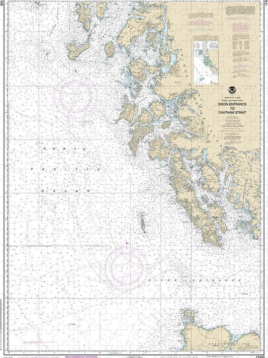 Nautical Chart 17400 Dixon Entrance Chatham Strait Puzzle