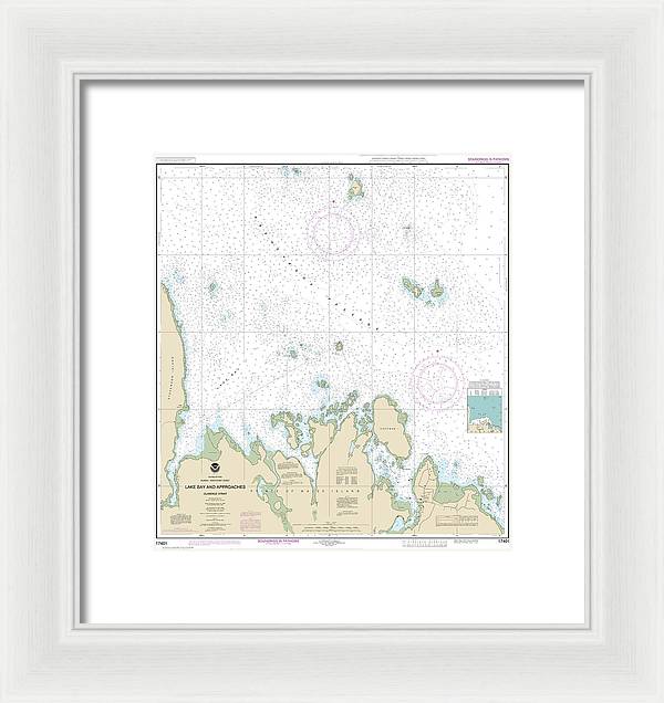 Nautical Chart-17401 Lake Bay-approaches, Clarence Str - Framed Print