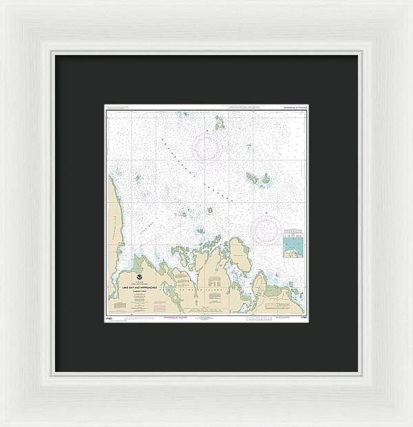 Nautical Chart-17401 Lake Bay-approaches, Clarence Str - Framed Print