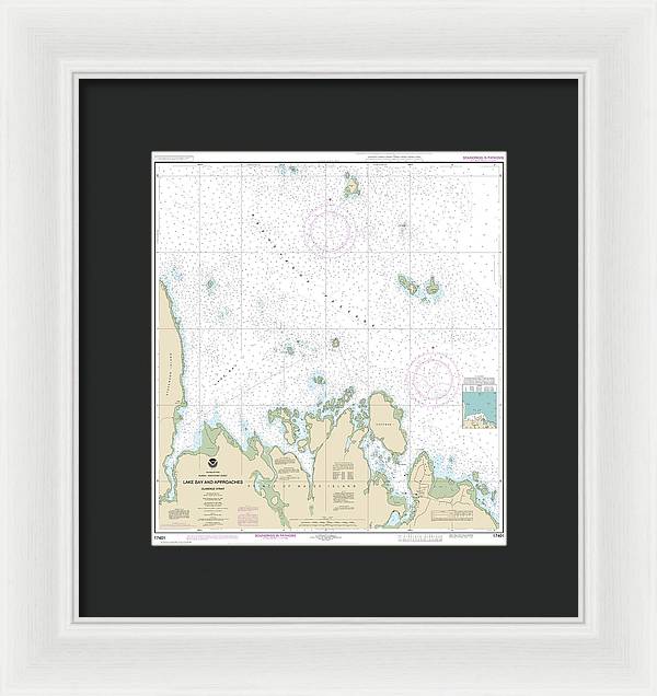 Nautical Chart-17401 Lake Bay-approaches, Clarence Str - Framed Print