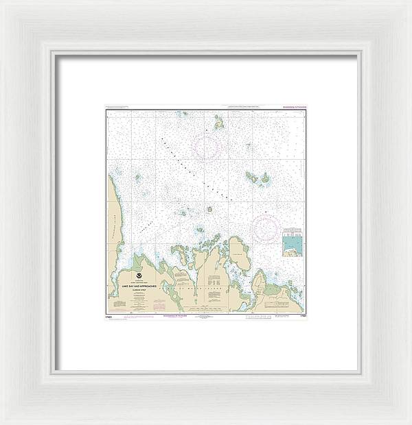 Nautical Chart-17401 Lake Bay-approaches, Clarence Str - Framed Print