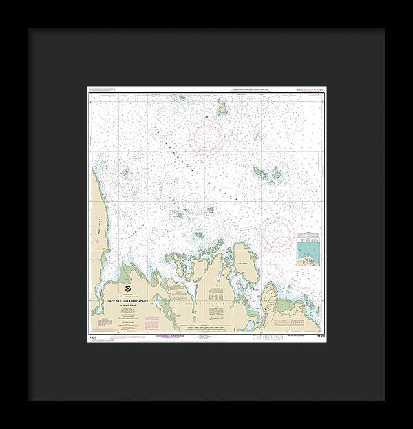 Nautical Chart-17401 Lake Bay-approaches, Clarence Str - Framed Print