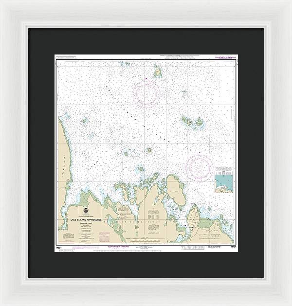 Nautical Chart-17401 Lake Bay-approaches, Clarence Str - Framed Print