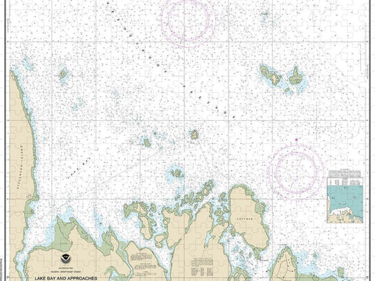 Nautical Chart 17401 Lake Bay Approaches, Clarence Str Puzzle