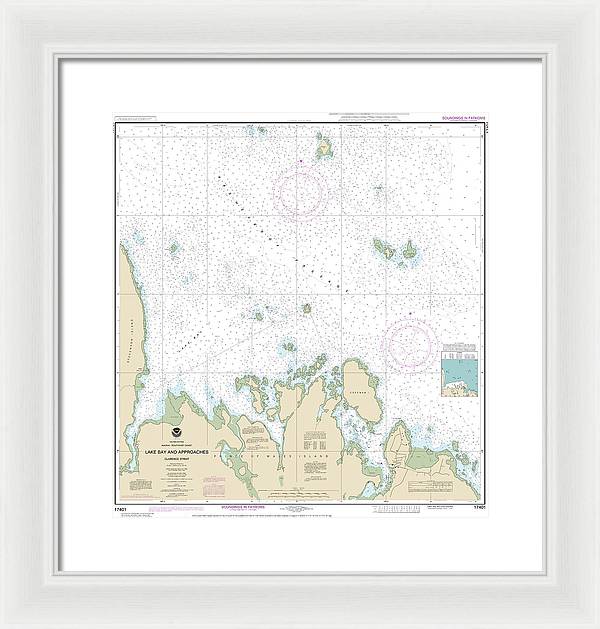 Nautical Chart-17401 Lake Bay-approaches, Clarence Str - Framed Print