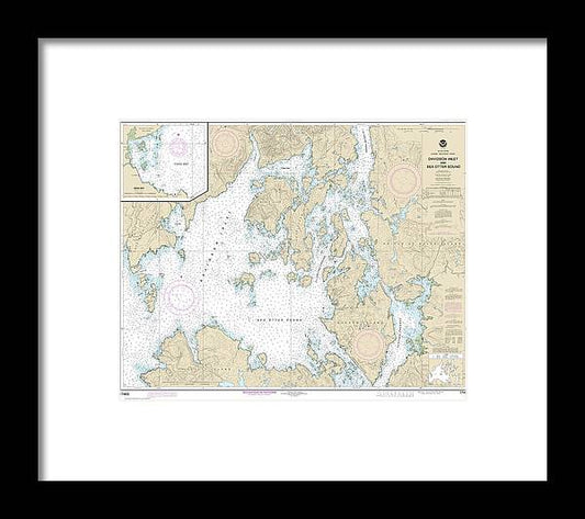 A beuatiful Framed Print of the Nautical Chart-17403 Davidson Inlet-Sea Otter Sound, Edna Bay by SeaKoast