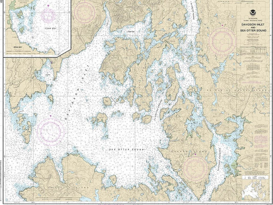 Nautical Chart 17403 Davidson Inlet Sea Otter Sound, Edna Bay Puzzle