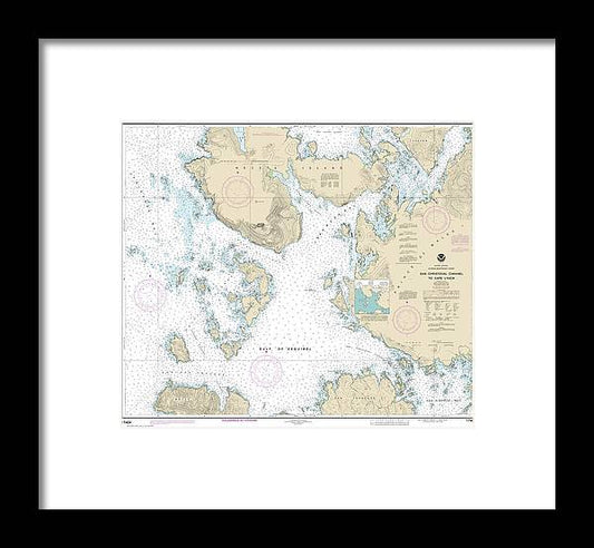 A beuatiful Framed Print of the Nautical Chart-17404 San Christoval Channel-Cape Lynch by SeaKoast