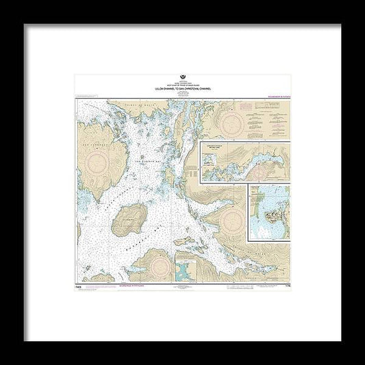 A beuatiful Framed Print of the Nautical Chart-17405 Ulloa Channel-San Christoval Channel, North Entrance, Big Salt Lake, Shelter Cove, Craig by SeaKoast