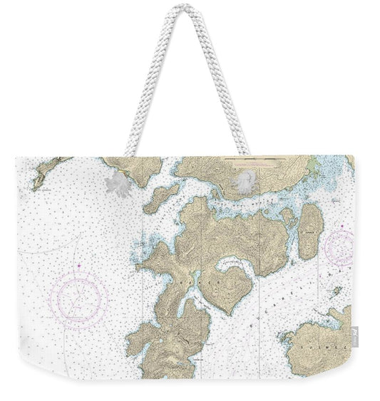 Nautical Chart-17406 Baker, Noyes,-luluislands-adjacent Waters - Weekender Tote Bag