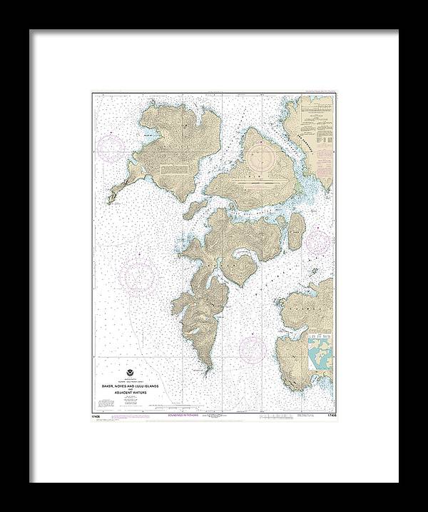 A beuatiful Framed Print of the Nautical Chart-17406 Baker, Noyes,-Luluislands-Adjacent Waters by SeaKoast