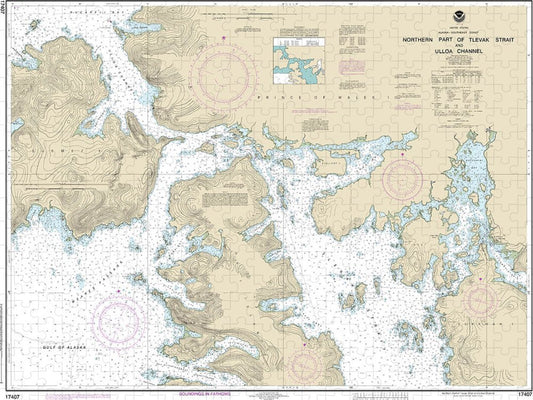 Nautical Chart 17407 Northern Part Tlevak Strait Uloa Channel Puzzle