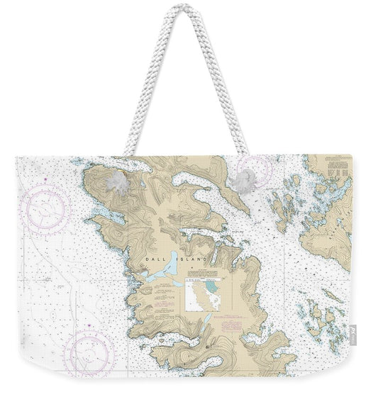 Nautical Chart-17408 Central Dall Island-vicinity - Weekender Tote Bag