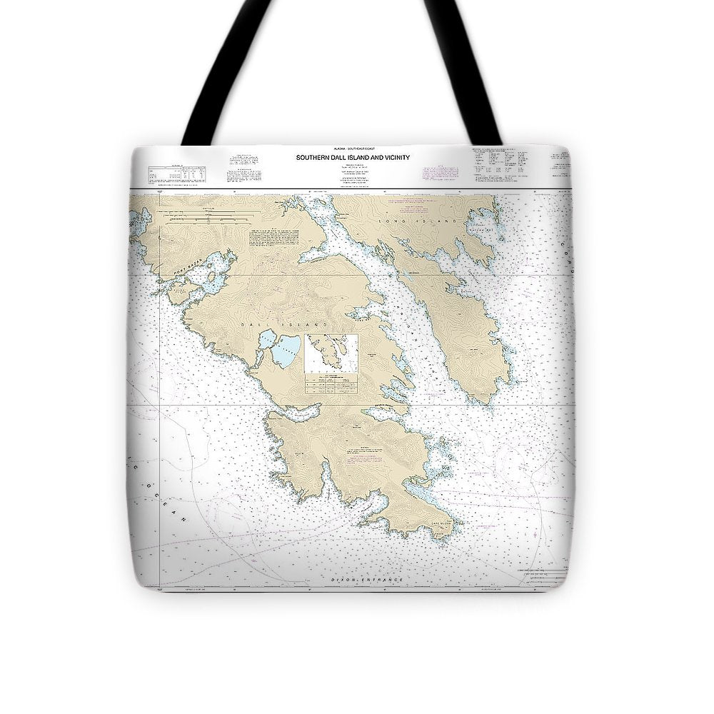Nautical Chart-17409 Southern Dall Island-vicinity - Tote Bag