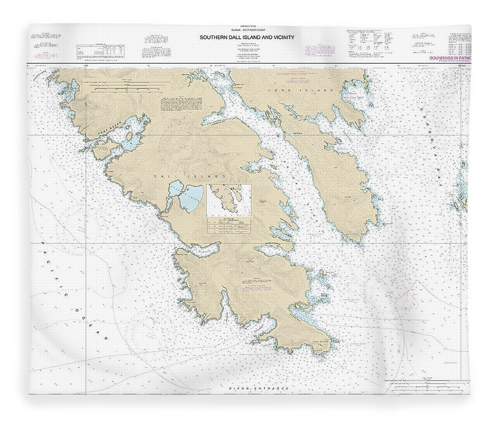 Nautical Chart 17409 Southern Dall Island Vicinity Blanket
