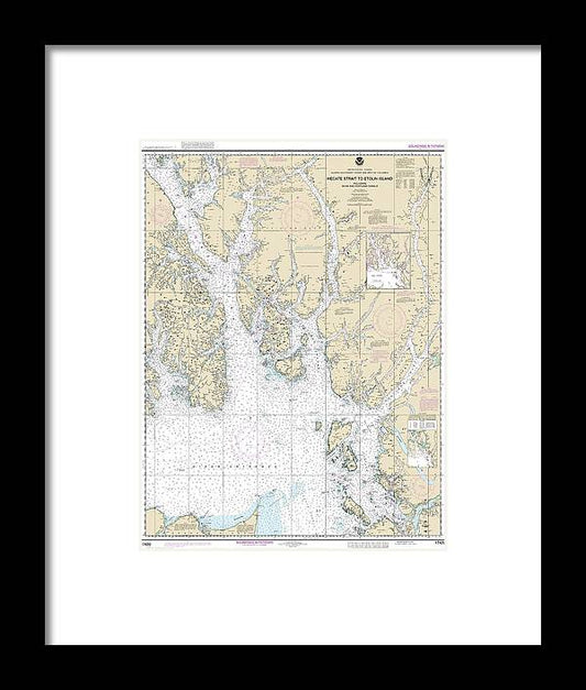 A beuatiful Framed Print of the Nautical Chart-17420 Hecate Strait-Etolin Island, Including Behm-Portland Canals by SeaKoast