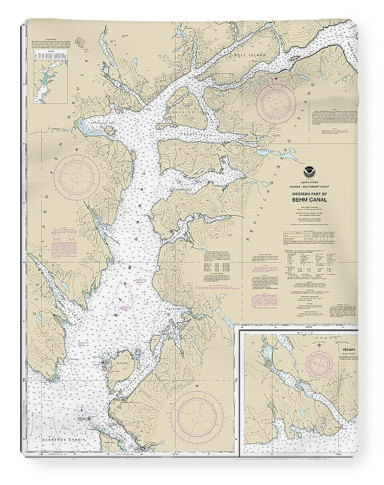 Nautical Chart-17422 Behm Canal-western Part, Yes Bay - Blanket