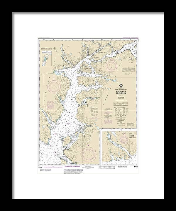 A beuatiful Framed Print of the Nautical Chart-17422 Behm Canal-Western Part, Yes Bay by SeaKoast
