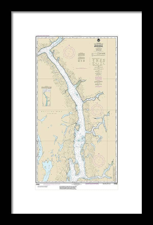 A beuatiful Framed Print of the Nautical Chart-17424 Behm Canal-Eastern Part by SeaKoast