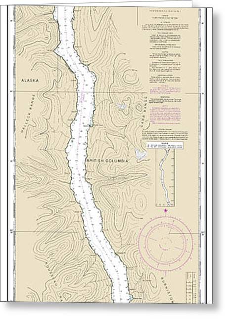 Nautical Chart-17425 Portland Canal-north-hattie Island - Greeting Card