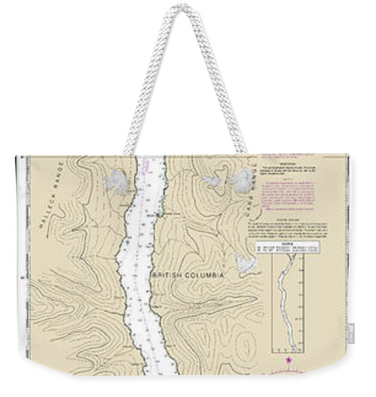 Nautical Chart-17425 Portland Canal-north-hattie Island - Weekender Tote Bag