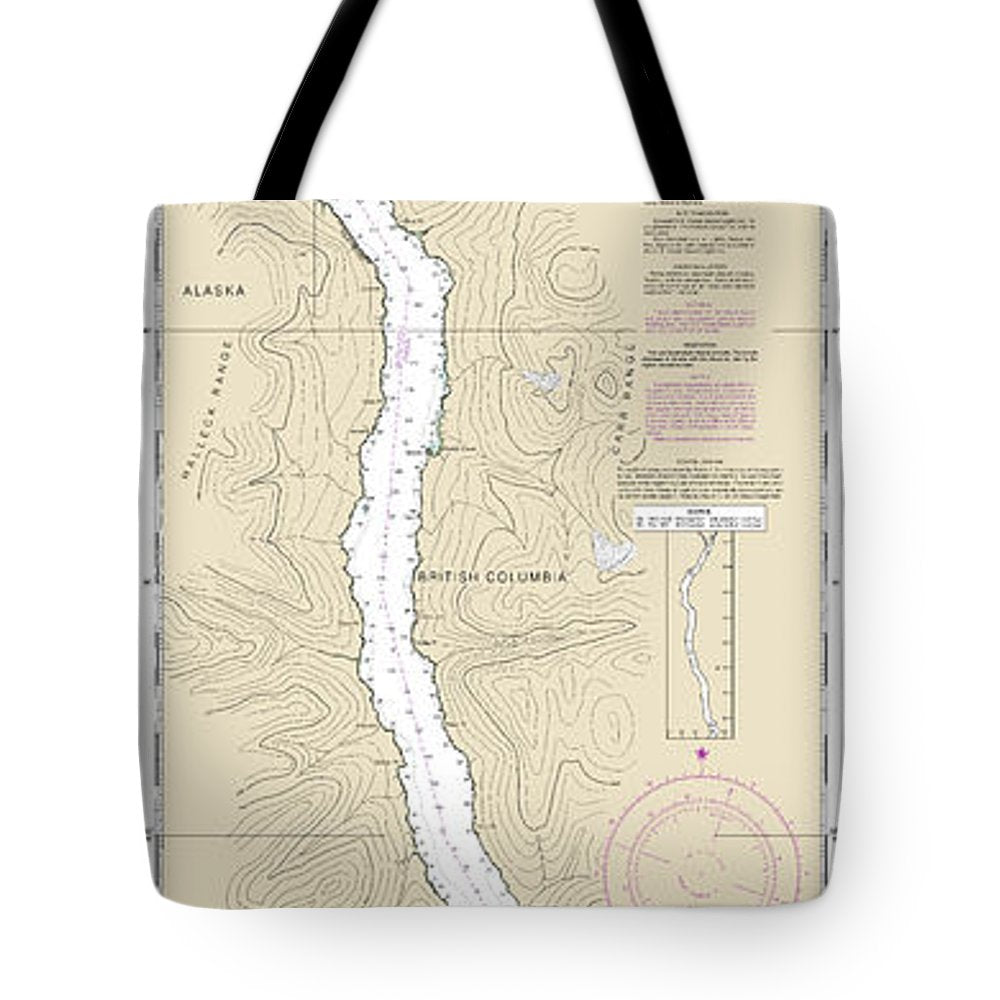 Nautical Chart-17425 Portland Canal-north-hattie Island - Tote Bag