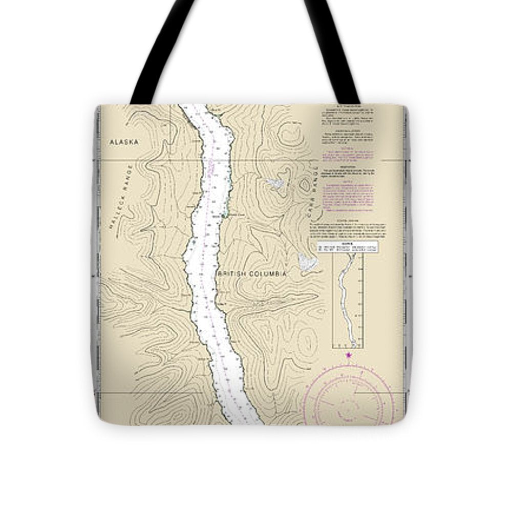 Nautical Chart-17425 Portland Canal-north-hattie Island - Tote Bag