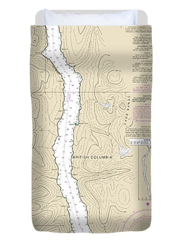 Nautical Chart-17425 Portland Canal-north-hattie Island - Duvet Cover