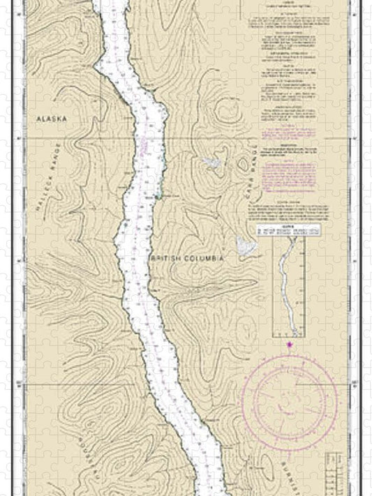 Nautical Chart 17425 Portland Canal North Hattie Island Puzzle