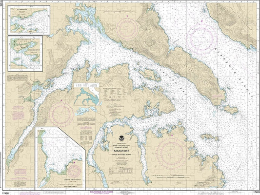 Nautical Chart 17426 Kasaan Bay, Clarence Strait, Hollis Anchorage, Eastern Part, Lyman Anchorage Puzzle